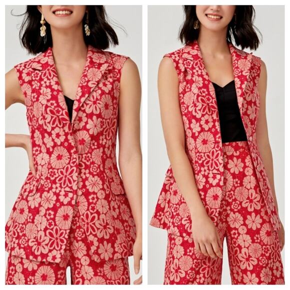 Love, bonito Caren lace tailored vest and culottes set, US2 - Picture 2 of 11